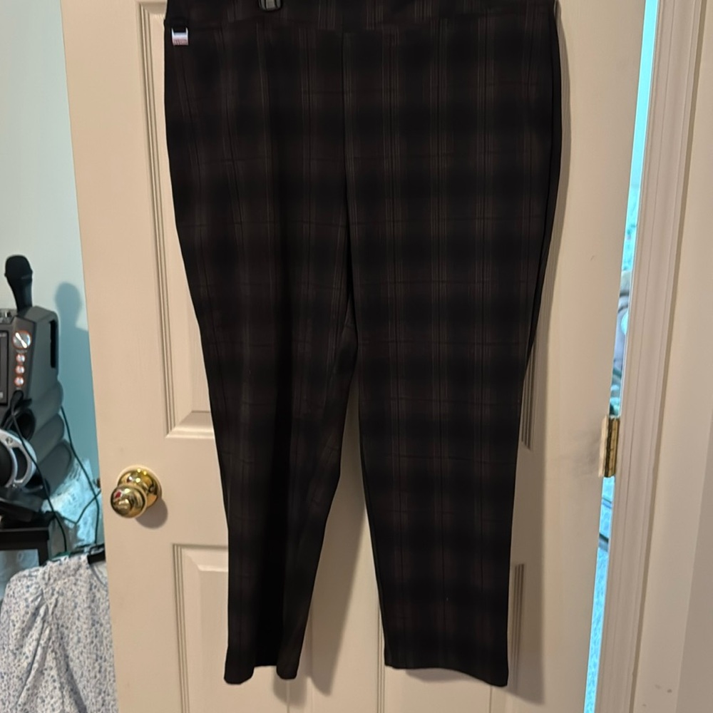 Dress Pants pull up Polyester Rayon Nylon and spandex elastic waist